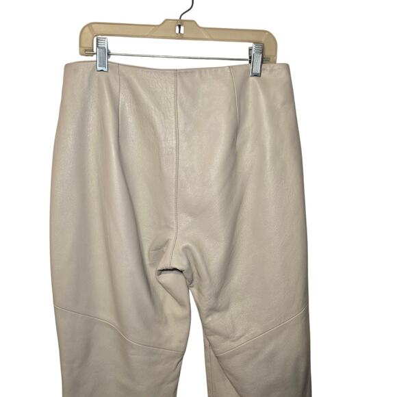 Venus Williams x Wilson's Leather Ivory Straight Leg Leather Pants Y2K Vintage - Picture 4 of 6